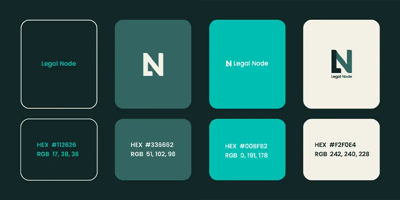 Colores corporativos Legal Node